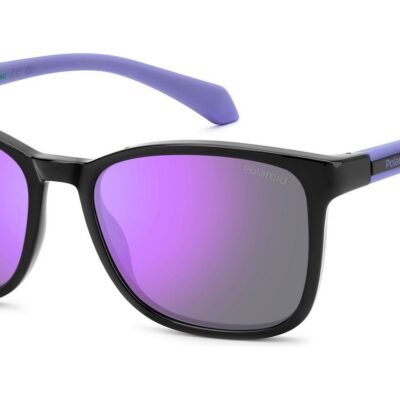 Polaroid PLD 8077/S Black Lilac/ Violet Mirror Polarized Sunglasses