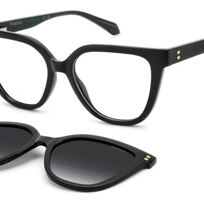 Polaroid Women's PLD D596/C Black Grey/ Grey Polarized Sunglasses