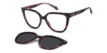 Polaroid Women's PLD D596/C Violet Havana/ Grey Polarized Clip On Sunglasses