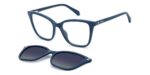 Polaroid Women's PLD D603/C Teal/ Blue Shaded Polarized Clip On Sunglasses