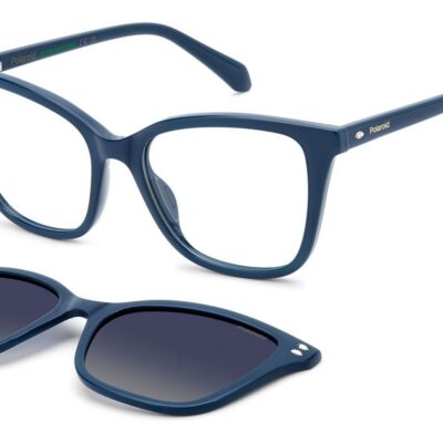 Polaroid Women's PLD D603/C Teal/ Blue Shaded Polarized Clip On Sunglasses