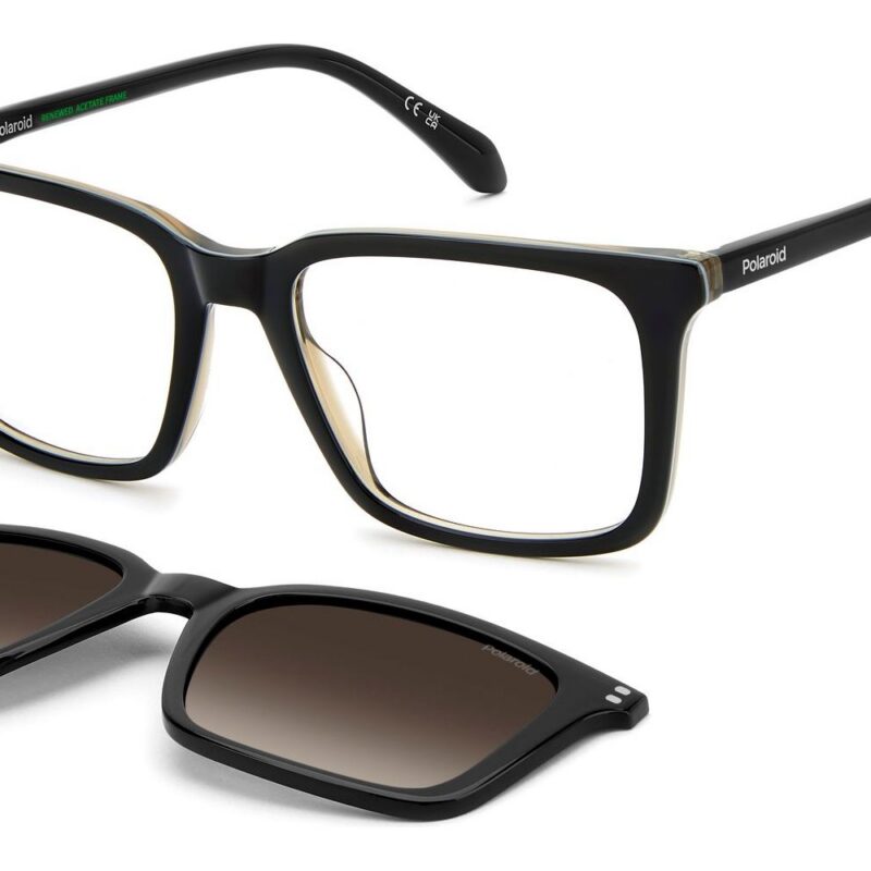 Polaroid Men's PLD D604/C Black Beige/ Brown Shaded Polarized Sunglasses Polaroid Men's PLD D604/C Black Beige/ Brown Shaded Polarized Sunglasses