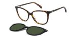 Polaroid Women's PLD D605/C Havana/ Green Polarized Sunglasses