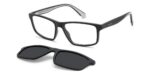 Polaroid Men's PLD D622/C Matte Black/ Grey Polarized Clip On Sunglasses