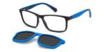 Polaroid PLD D854/C Matte Black/ Grey Polarized Clip On Sunglasses