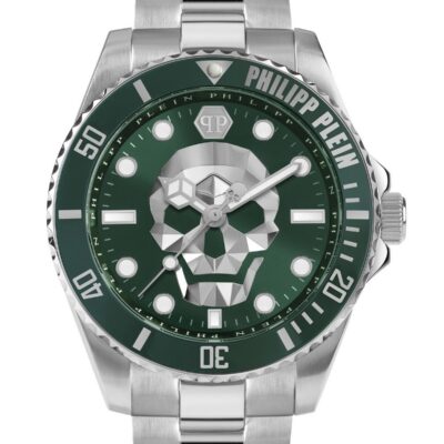 PHILIPP PLEIN THE $KULL DIVER - GREEN Watch Men's