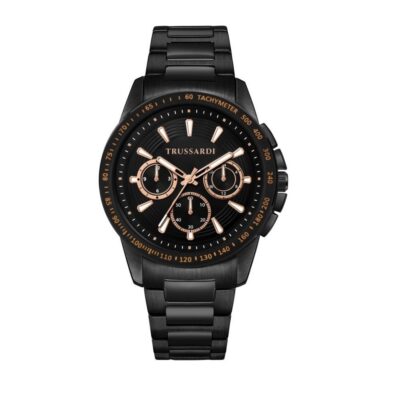 Trussardi Men's 44mm Ss Ip Black Watch (R2453153002)