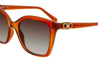 Salvatore Ferragamo SF1026S Pearl Caramel/Light Brown Shaded Sunglasses