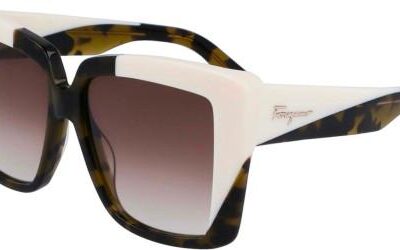Salvatore Ferragamo SF1060S Ivory Havana/Brown Shaded Sunglasses