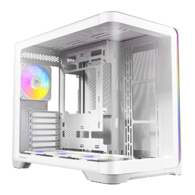 Antec C5 CURVED ARGB ATX, Micro-ATX, ITX ARGB Dual Chamber Mid-Tower Gaming Chassis - White