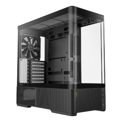 Antec C6 CURVED AIR ATX, Micro-ATX, ITX Mid-Tower Gaming Chassis - Black