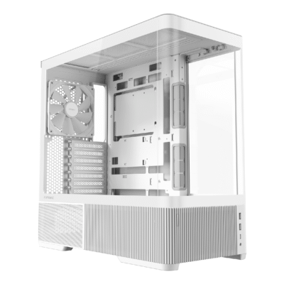 Antec C6 CURVED AIR ATX, Micro-ATX, ITX Mid-Tower Gaming Chassis - White