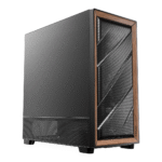 Antec FLUX SE E-ATX, ATX, Micro-ATX, ITX Mid-Tower Gaming Chassis Wood Front Panel- Black