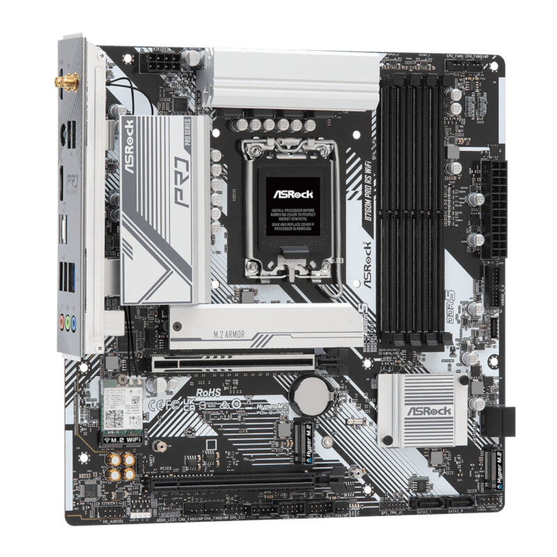 ASRock B760M Pro RS WiFi Intel LGA 1700 MATX Gaming Motherboard