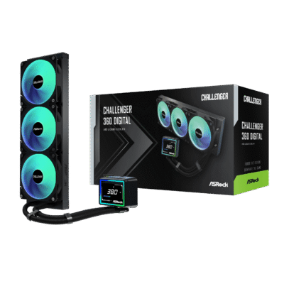 ASRock Challenger 360 Digital AIO Liquid Cooler - Black
