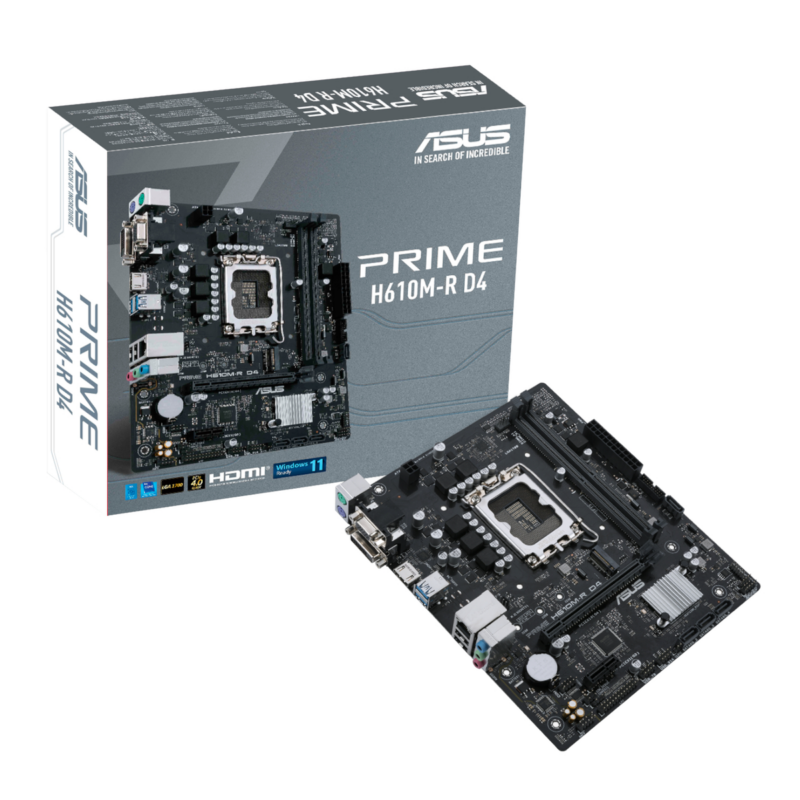 ASUS Prime H610M-R D4 LGA1700 M-ATX Motherboard ASUS Prime H610M-R D4 LGA1700 M-ATX Motherboard