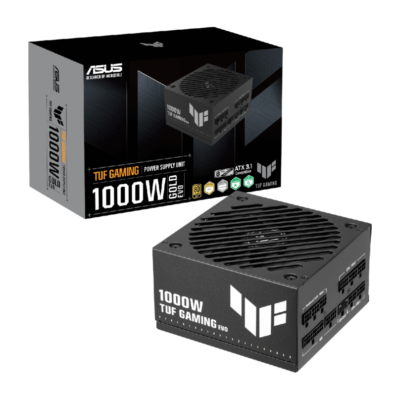 ASUS TUF Gaming 1000W 80 PLUS Gold EVO ATX 3.1 Modular Power Supply ASUS TUF Gaming 1000W 80 PLUS Gold EVO ATX 3.1 Modular Power Supply