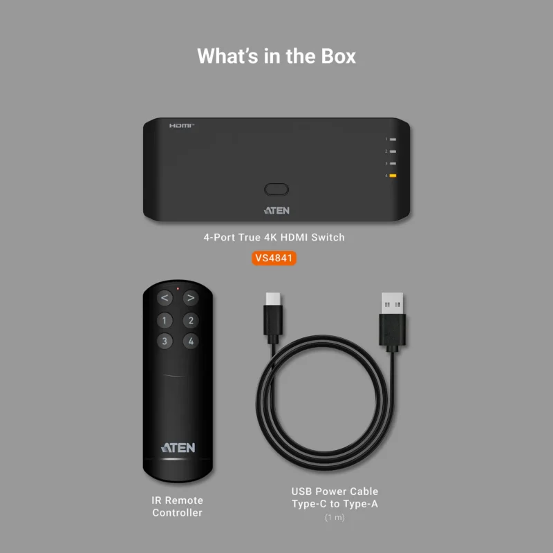 ATEN 4-Port True 4K HDMI Switch