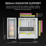 Corsair 3200D RS ARGB Mid-Tower PC Case – White