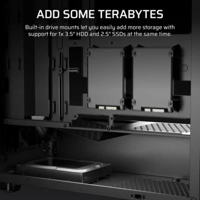 Corsair 3200D RS Mid-Tower PC Case, 3x RS120 fans incl - Smoke