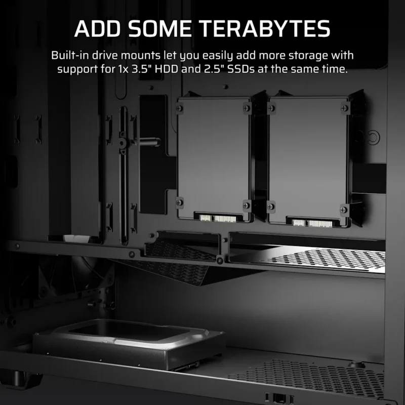 Corsair 3200D RS Mid-Tower PC Case, 3x RS120 fans incl - Smoke