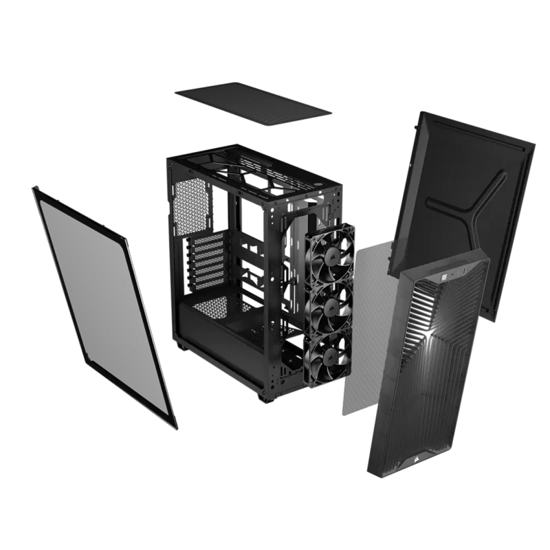 Corsair 3200D RS Mid-Tower PC Case, 3x RS120 fans incl - Smoke