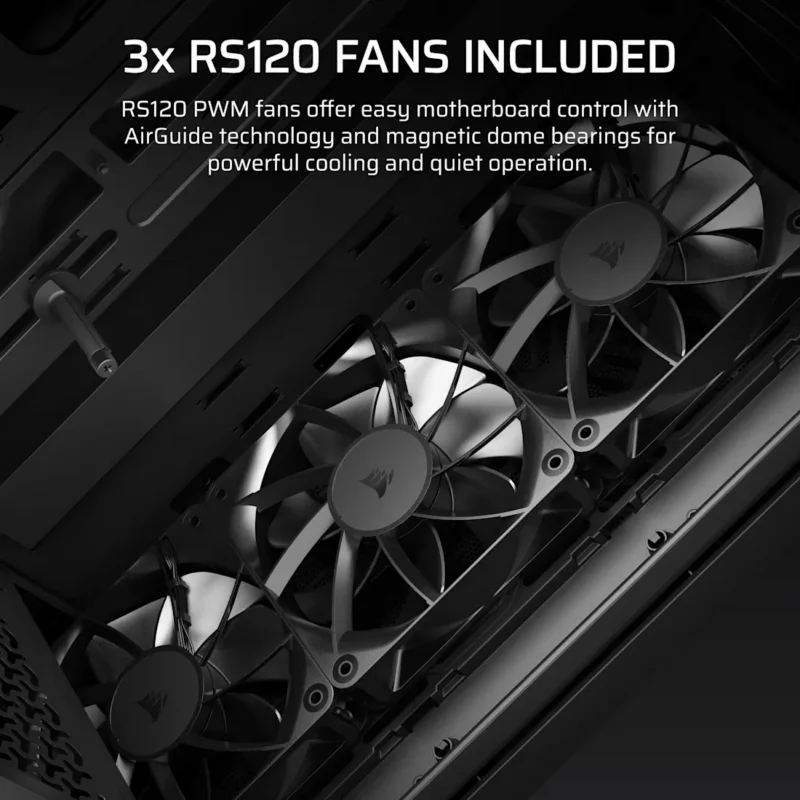 Corsair 3200D RS Mid-Tower PC Case, 3x RS120 fans incl - White