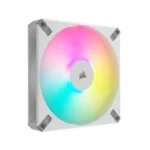 Corsair AF ELITE Series, AF140 RGB ELITE WHITE, 140mm Fluid Dynamic RGB Fan with AirGuide, Single Pack