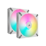 Corsair AF ELITE Series, AF140 RGB ELITE WHITE, 140mm Fluid Dynamic RGB Fan with AirGuide