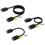 Corsair CL-9011118-WW iCUE LINK cable kit - 1 x 600mm + 2x 200mm - 2x 100mm cables - black