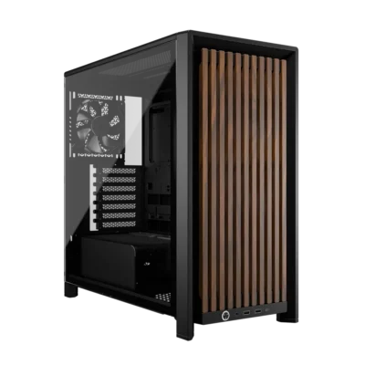 Corsair FRAME 4000D RS WOOD Modular High Airflow Mid-Tower PC Case – Black