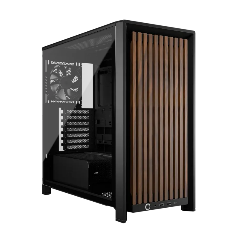 Corsair FRAME 4000D RS WOOD Modular High Airflow Mid-Tower PC Case – Black