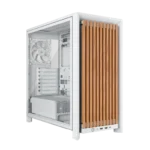 Corsair FRAME 4000D RS WOOD Modular High Airflow Mid-Tower PC Case – White