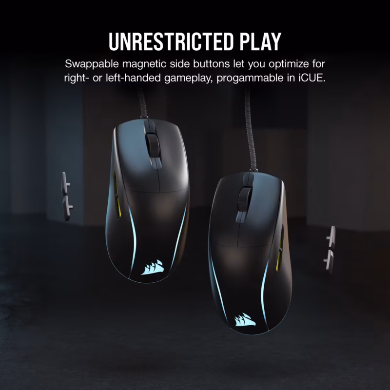 Corsair M75 Lightweight RGB Gaming Mouse, Black, 26000 DPI