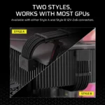 Corsair Type 5 PSU 90° 12V-2x6 Style A Cable