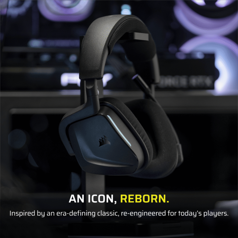 Corsair VOID Wireless v2 Gaming Headset, 2.4GHz/Bluetooth, Dolby Atmos, PC/Playstation/Mobile, Carbon