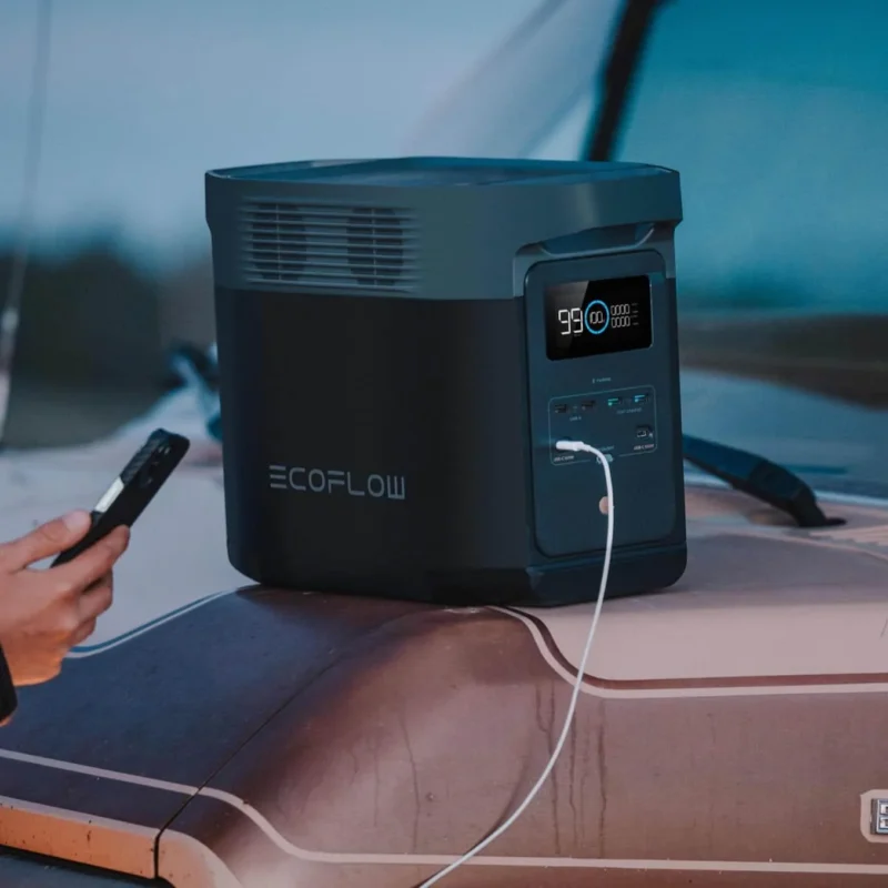 EcoFlow DELTA 2 Portable Power Station – 1024Wh LiFePO4 Battery, 1800W AC Output, X-Stream Fast Charging