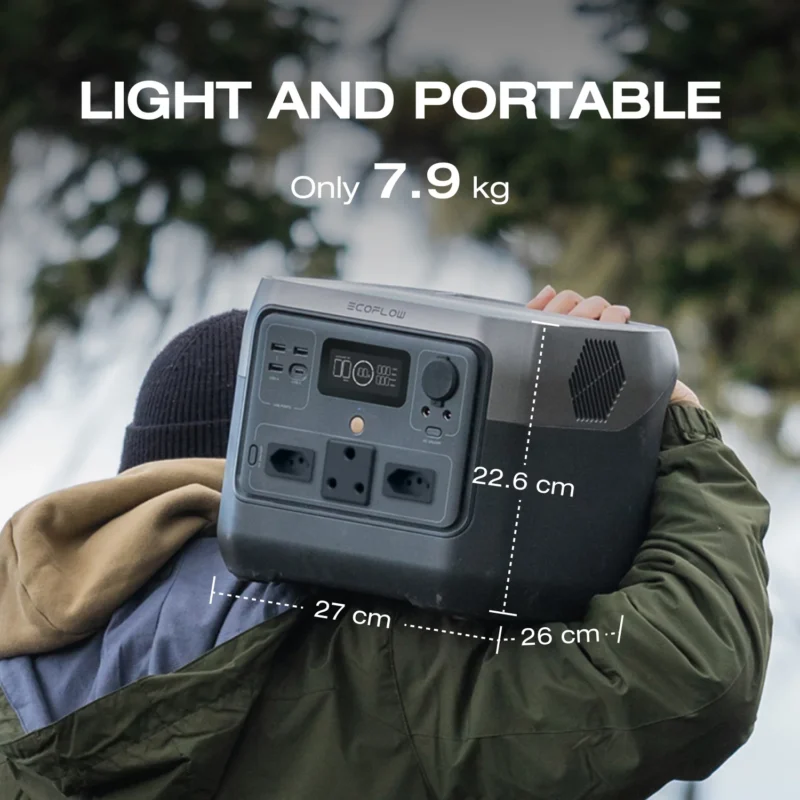EcoFlow RIVER Pro Portable Power Station – 720Wh Capacity, 600W AC Output, X-Stream Fast Charging