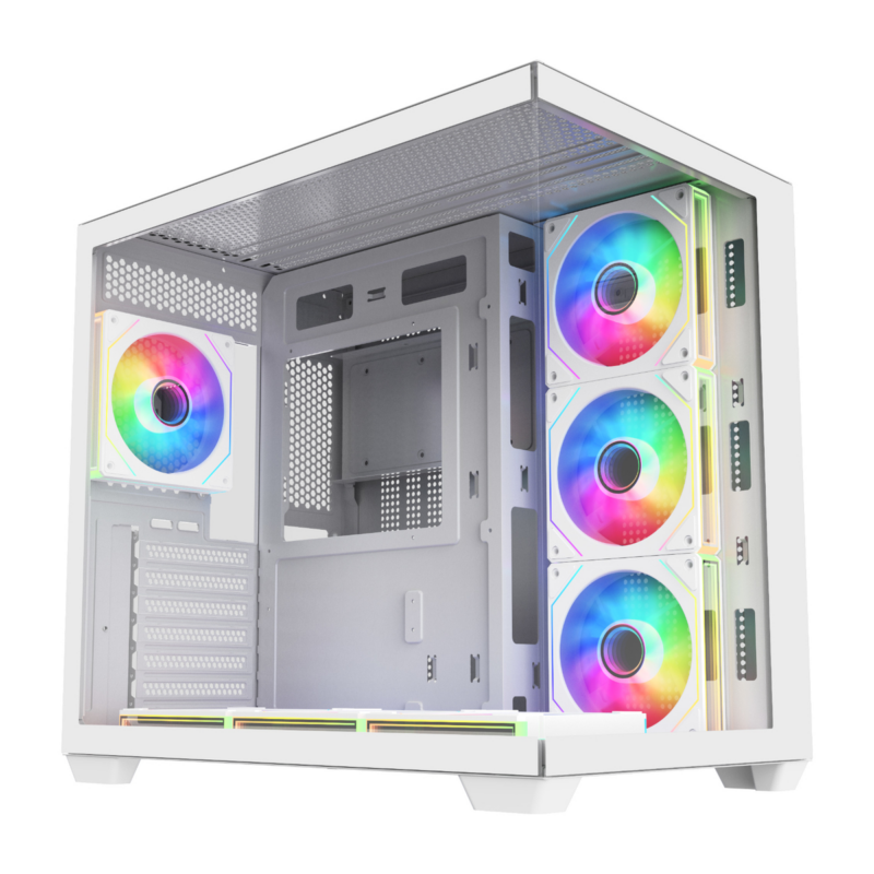 FSP M341 ATX Dual Chamber Mid Tower Gaming Chassis - White FSP M341 ATX Dual Chamber Mid Tower Gaming Chassis - White