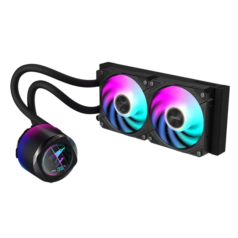 Gigabyte AORUS WATERFORCE X II 240 240mm cooler, Intel 115x, 1200, 1700, 1851 / AMD TR4, AM5, AM4, sTR5