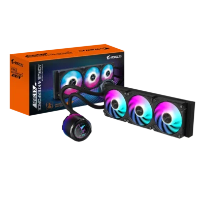 Gigabyte AORUS WATERFORCE X II 360 360mm cooler, Intel 115x, 1200, 1700, 1851 / AMD TR4, AM5, AM4, sTR5
