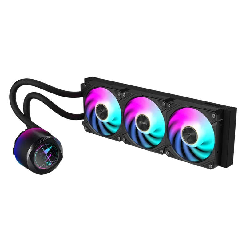 Gigabyte AORUS WATERFORCE X II 360 360mm cooler, Intel 115x, 1200, 1700, 1851 / AMD TR4, AM5, AM4, sTR5 Gigabyte AORUS WATERFORCE X II 360 360mm cooler, Intel 115x, 1200, 1700, 1851 / AMD TR4, AM5, AM4, sTR5