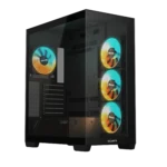 Gigabyte C500P - 4mm 270 Panoramic tempered glass side + front panel with anti-dropping design - black