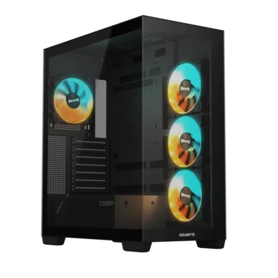 Gigabyte C500P - 4mm 270 Panoramic tempered glass side + front panel with anti-dropping design - black
