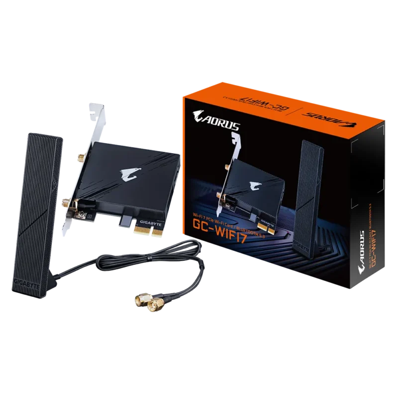 Gigabyte gc-WiFi7 Wifi+Bluetooth , PCi-E(x1) adapter - 2.4/5/6Ghz tri-band Gigabyte gc-WiFi7 Wifi+Bluetooth , PCi-E(x1) adapter - 2.4/5/6Ghz tri-band
