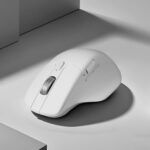 Keychron M6SB72 1K Wireless Mouse (BT/2.4GHz/Wired) with Huano silent Micro switch and premium wheel - White