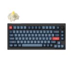Keychron V1 Max QMK/VIA Wireless Custom Mechanical Keyboard, BANANA Switches – Black