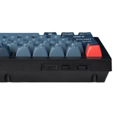 Keychron V1 Max QMK/VIA Wireless Custom Mechanical Keyboard, BANANA Switches – Black