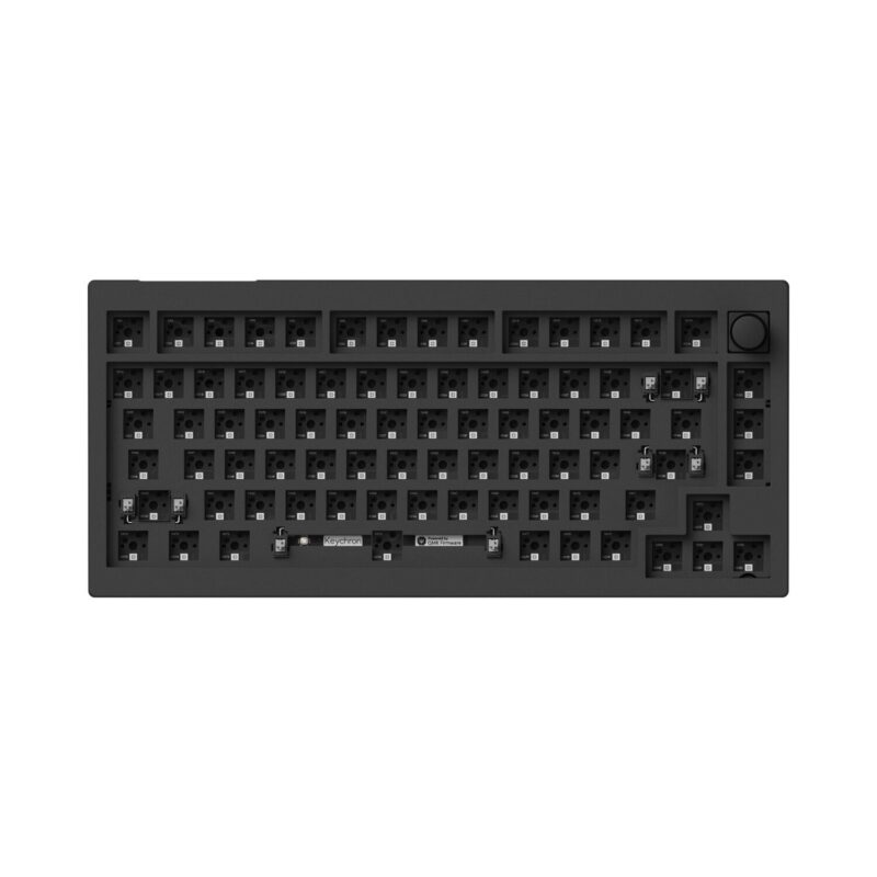Keychron V1 Max QMK/VIA Wireless Custom Mechanical Keyboard, BANANA Switches – Black