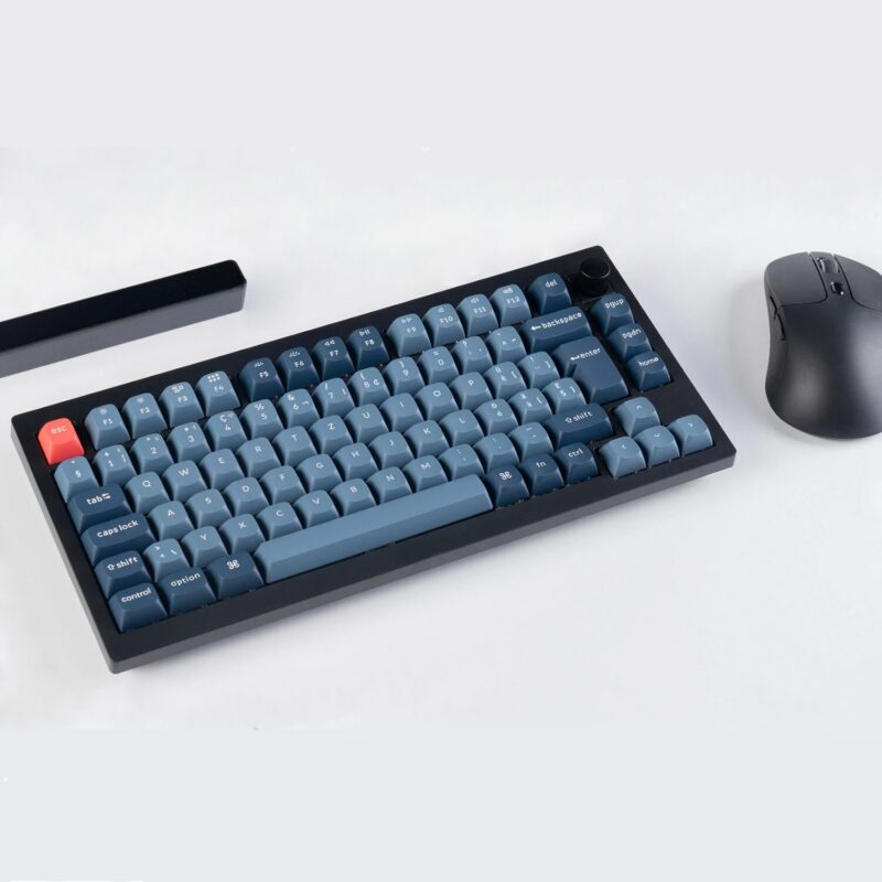 Keychron V1 Max QMK/VIA Wireless Custom Mechanical Keyboard, BANANA Switches – Black